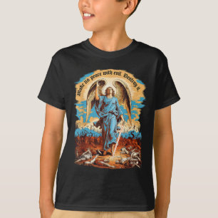 Camiseta Não Faça Paz Com o Mal Arcanjo Miguel Jesus Vá