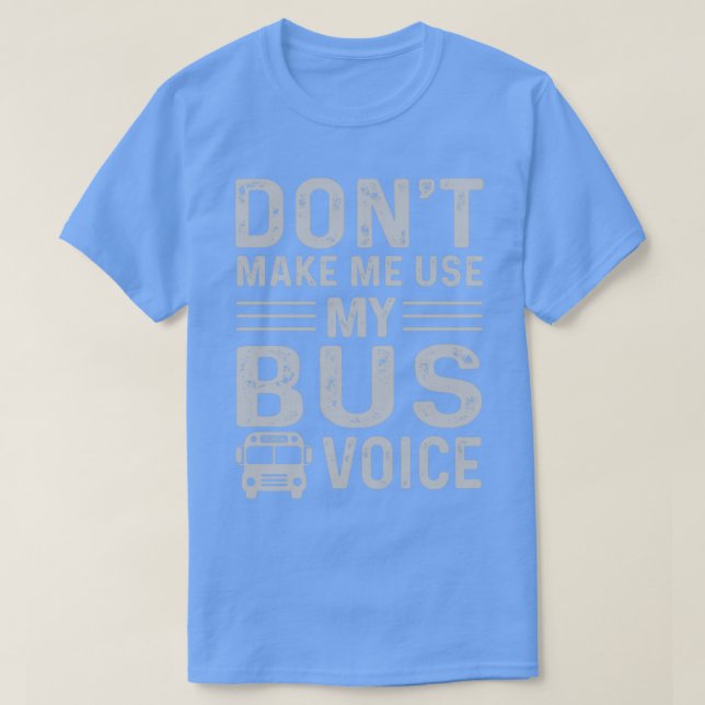 Camiseta Não faça uso da minha voz de ônibus (Frente do Design)