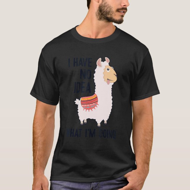 Camiseta Não faço ideia do que estou fazendo com Lama Alpac (Frente)