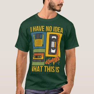 Camiseta Não faço ideia do que isto é 80s 90s Retro retro