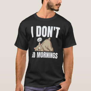Camiseta Não faço manhãs dizendo lhama preguiçoso dormindo
