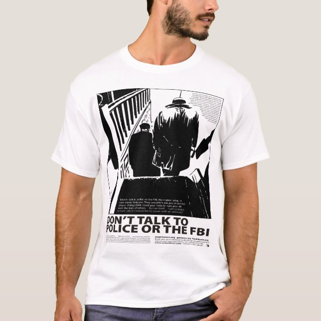 Camiseta Não fale à polícia (Frente)