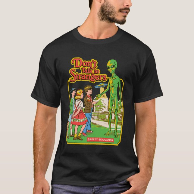 Camiseta Não fale com estranhos (Frente)