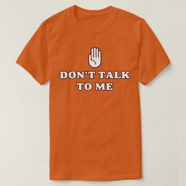 Camiseta Não fale comigo (Frente do Design)