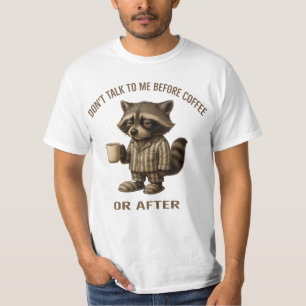 Camiseta Não Fale Comigo Antes Do Café Ou Depois – Guaxinim