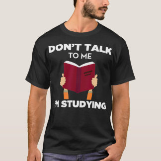 Camiseta Não Fale Comigo Estou Estudando Engraçados Livros