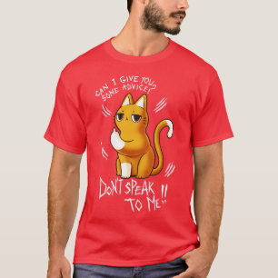 Camiseta Não fale comigo, Sarcástico... Cite Sassy Gato Bon
