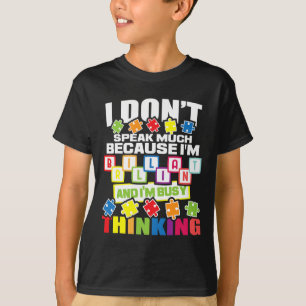 Camiseta Não falo muito porque sou brilhante - autismo