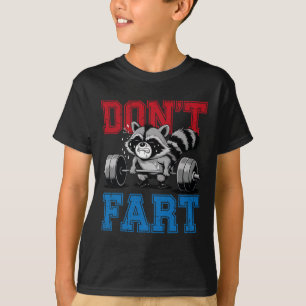 Camiseta Não Fart Funny Raccoon Gym Malhação Weigh
