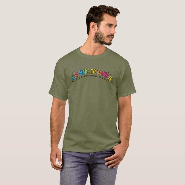 Camiseta Não Feito para se Misturar (Frente Completa)