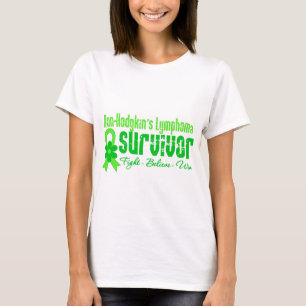 Camiseta Não fita da flor do sobrevivente do linfoma de