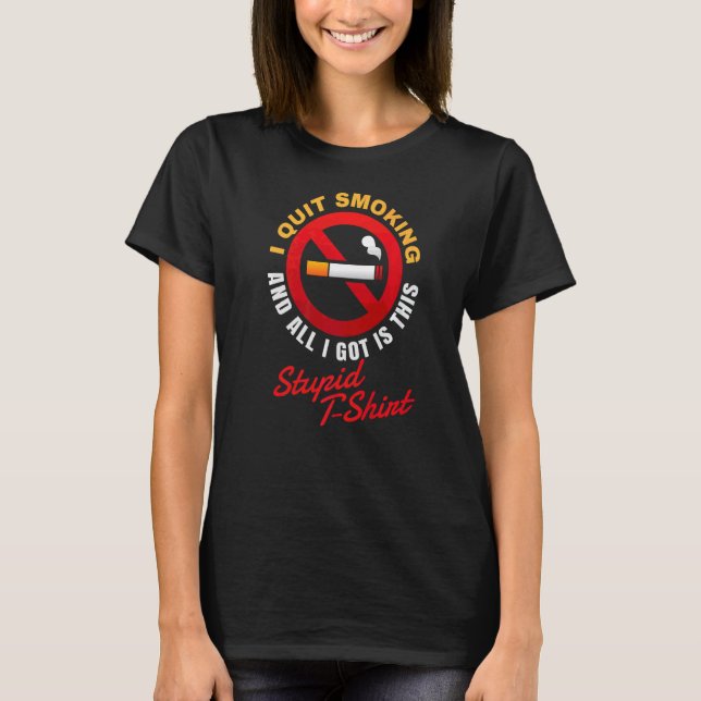 Camiseta Não Fumar Eu Deixo De Fumar I Fumaça Livre De Nico (Frente)