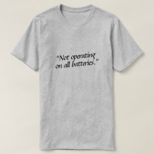 Camiseta Não funciona em todas as baterias.