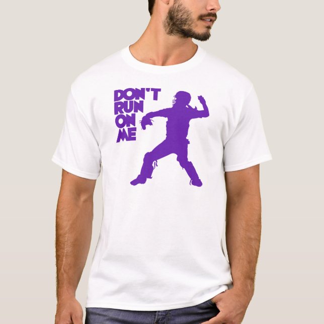 Camiseta Não funcione, roxo (Frente)
