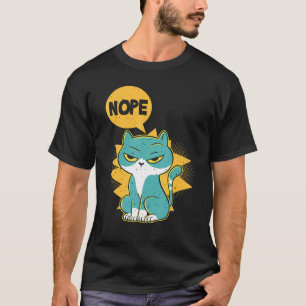 Camiseta Não, Gato Nopado E Preguiçoso