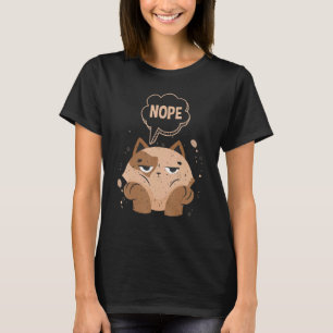Camiseta Não, Gato Nopado E Preguiçoso