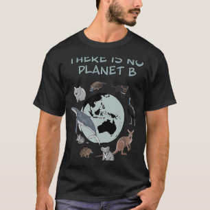 Camiseta Não há animais ameaçados pelo planeta B da Austrál