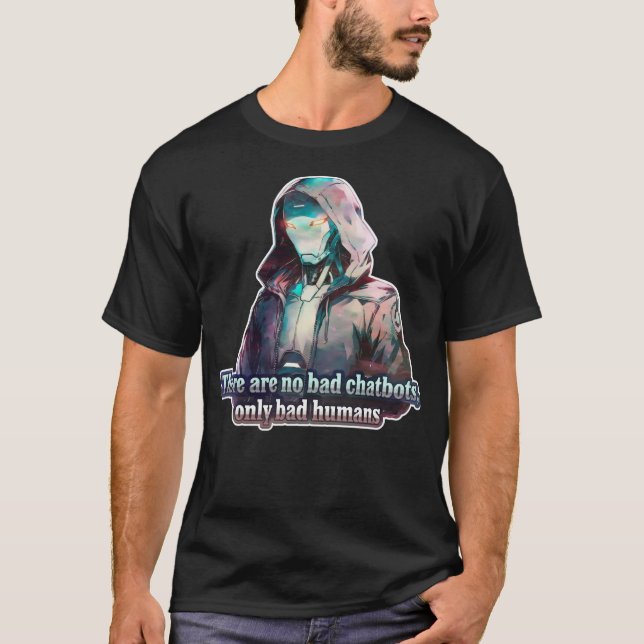 Camiseta 🤖 Não há Blocos de Choque Ruins só Ai Humanos Rui (Frente)