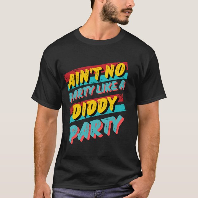 Camiseta Não há festas como um Design de Tee Retro da Festa (Frente)