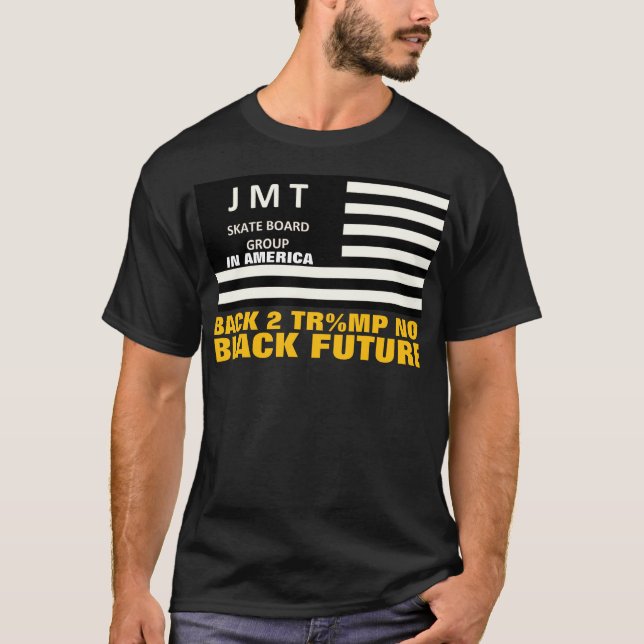 Camiseta NÃO HÁ FUTURO PRETO - T-Shirt Básico Escuro (Frente)