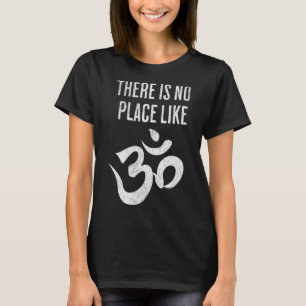 Camiseta Não Há Lugar Como Meditação de Yoga em Sânscrito O