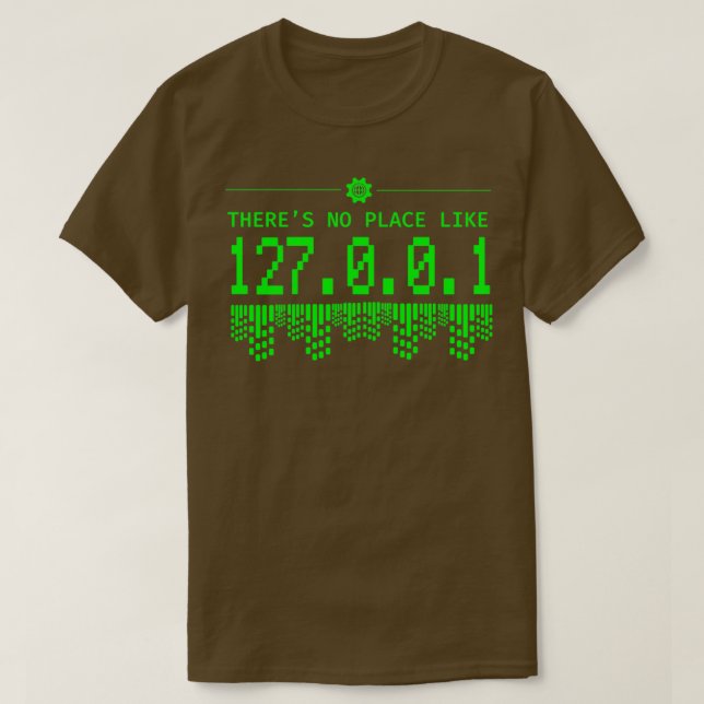 Camiseta Não Há Lugar Como O Programador De Codificação Dev (Frente do Design)