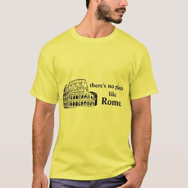 Camiseta não há nenhum lugar como Roma (Frente)