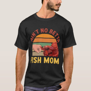 Camiseta Não Há Peixe Melhor Mamãe Engraçado Pôr do Sol Ret