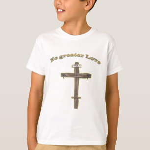 Camiseta Não há produtos cruzados cristãos de grande amor 2