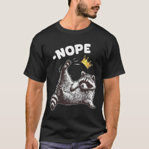 Camiseta Não Há Reis Na América Engraçado Raccoon Engraçado