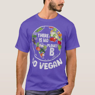 Camiseta Não Há Veganismo De Vegetais Do Planeta B