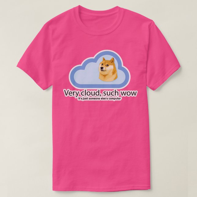 Camiseta Não há versão do Doggo na nuvem (Frente do Design)