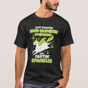 Camiseta Não Hodgkin Linfoma Funny Unicorn Fartando Sparkle