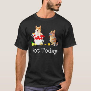 Camiseta Não Hoje Cachorro Corgi Fofo Festa de Chá do Chape