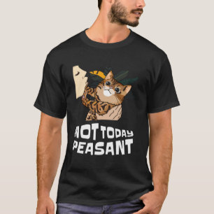 Camiseta Não Hoje Camponês  Gato Bengal Boêmio