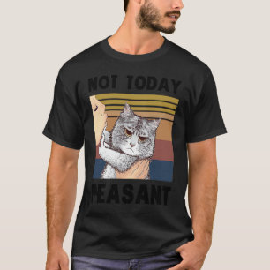 Camiseta Não Hoje Camponês Gato Bengal Único