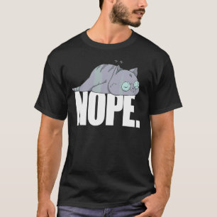 Camiseta Não Hoje Gato Preguiçoso Animal