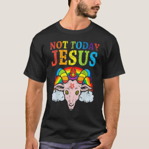 Camiseta Não Hoje Jesus Orgulho gay Lgbt Satã Goat 3