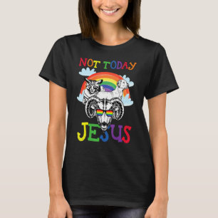 Camiseta Não Hoje Jesus Orgulho Gay Lgbt Satanás Bode