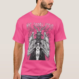 Camiseta Não Hoje Jesus, Satanás Pêgaro do Baphomet