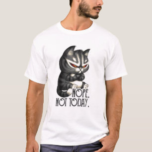 Camiseta Não Hoje Não É Engraçado Gato Preguiçoso Para