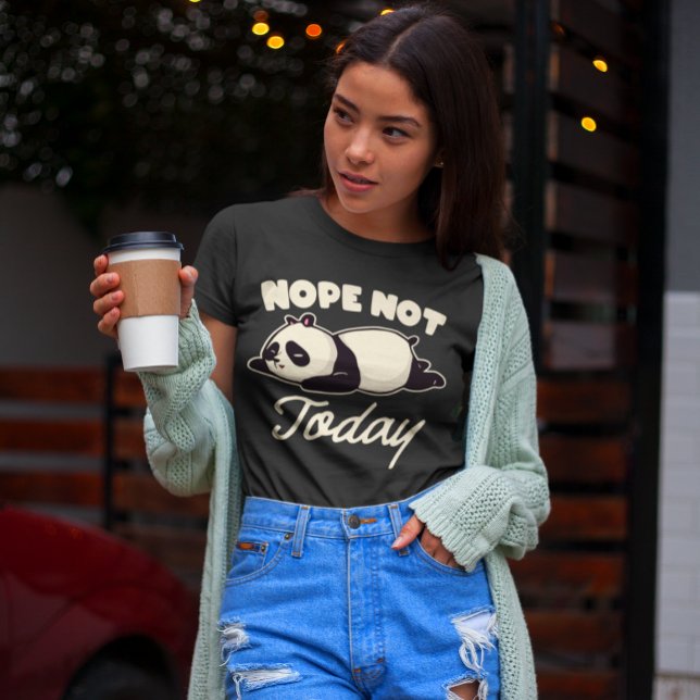 Camiseta Não Hoje Não É Um Urso De Panda Cansado (Criador carregado)
