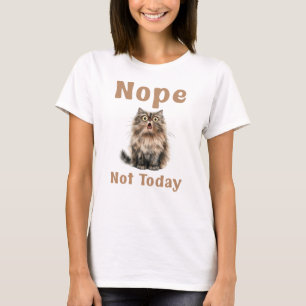 Camiseta Não Hoje Não, Gato Engraçado