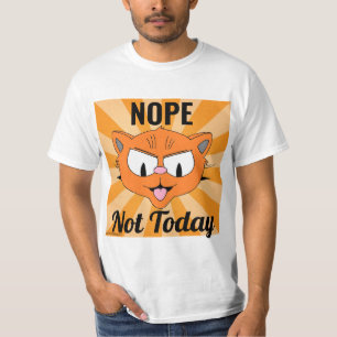 Camiseta NÃO Hoje Não Gato Malcriado Engraçado