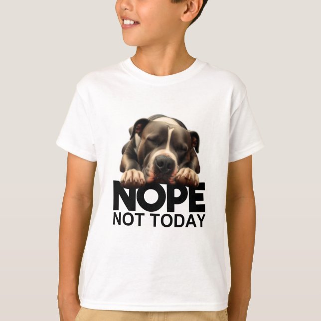 Camiseta Não Hoje Não Pitbull (Frente)