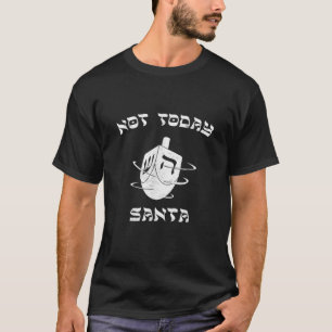 Camiseta Não hoje Papais noeis judeus Hanukkah Menorah acen