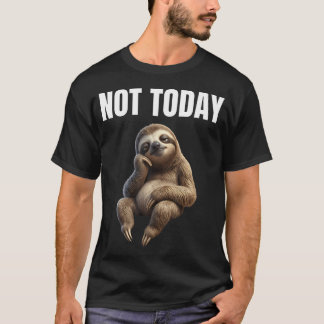 Camiseta Não Hoje Preguiça Divertido Humor Preguiçoso