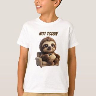 Camiseta Não Hoje Preguiça Relaxada