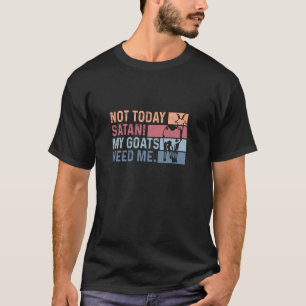 Camiseta Não Hoje Satã Meus Caprinos Precisam De Mim Engraç