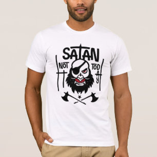 Camiseta Não Hoje Satã - Satã De Olhos Uns Engraçada Presa